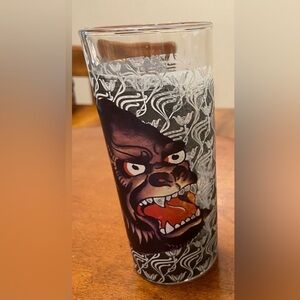 ED HARDY Glass Gorilla 6.25" 13 oz TATTOO ART Beautiful RARE